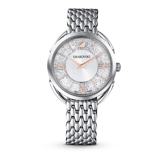 Reloj-Crystalline-Glam-Brazalete-de-metal-blanco-tono-plateado