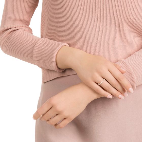 Anillo-Vittore-Marquise-blanco-Baño-en-tono-Oro-Rosa