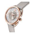 Reloj-Crystalline-Glam-Correa-de-piel-gris-tono-oro-rosa