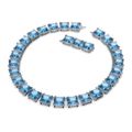Collar-Millenia-Cristales-de-talla-cuadrado-Azul-Baño-de-rodio