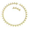 Collar-Millenia-Cristales-de-talla-triangular-Amarillo-Baño-tono-oro