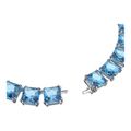 Collar-Millenia-Cristales-de-talla-cuadrado-Azul-Baño-de-rodio