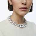 Collar-Millenia-Cristales-talla-octagonal-Blanco-Baño-de-rodio