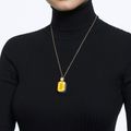 Collar-Orbita-Cristal-de-talla-octagonal-Multicolor-Baño-tono-oro