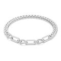 Collar-Dextera-Pave-declaracion-Mezcla-de-eslabones-Blanco-Baño-de-rodio