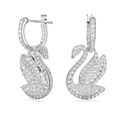 Pendientes-Swarovski-Iconic-Swan-Cisne-Blancos-Baño-de-rodio