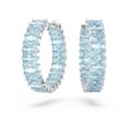 Pendientes-de-aro-Matrix-Talla-baguette-Azules-Baño-de-rodio