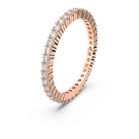 Anillo-Vittore-Talla-redonda-Blanco-Baño-tono-oro-rosa