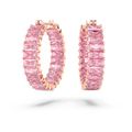 Pendientes-de-aro-Matrix-Talla-baguette-Rosas-Baño-tono-oro-rosa