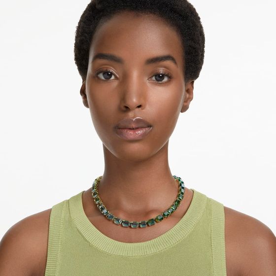 Collar-Millenia-Talla-octogonal-Degradado-de-color-Verde-Baño-tono-oro