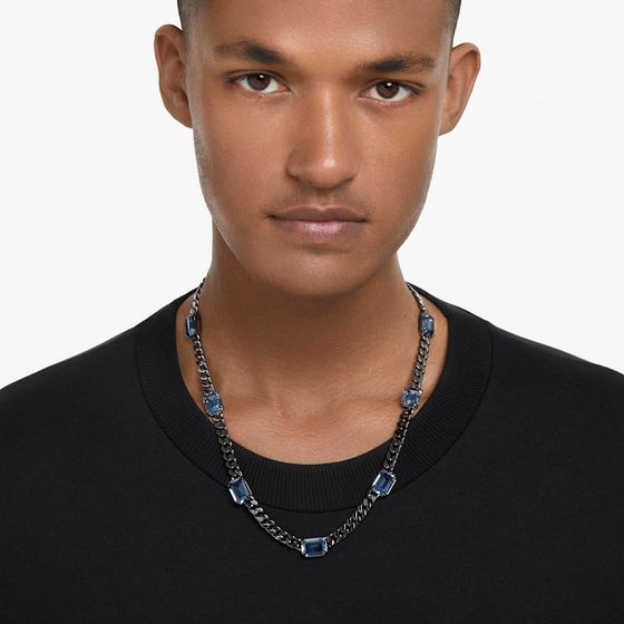 Collar-Millenia-Talla-octogonal-Azul-Recubrimiento-en-rutenio