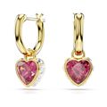 Pendientes-Stilla-Corazon-Rojos-Baño-tono-oro